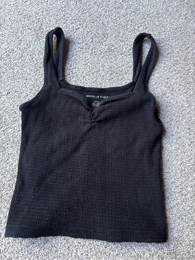 American Eagle Outfitters Black Ribbed Camisole Tank